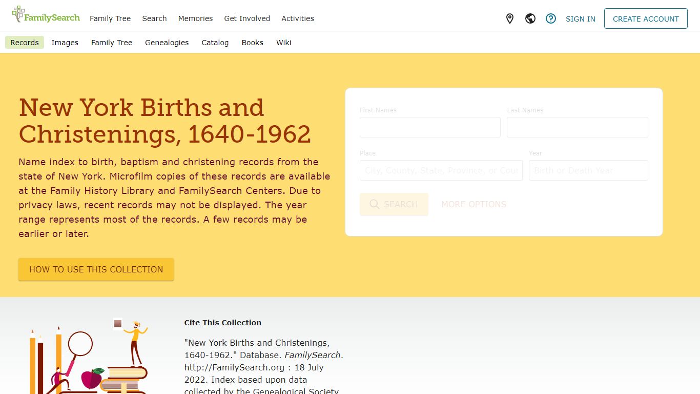 New York Births and Christenings, 1640-1962 • FamilySearch
